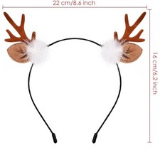 Antler Headband Christmas Edition - Cute Style Deer Ears Headwear For Women