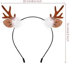 Antler Headband Christmas Edition - Cute Style Deer Ears Headwear For Women