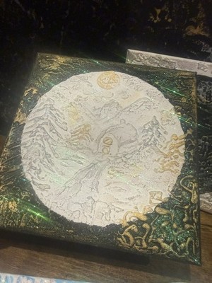''Wintertag'' LiBo Art Gallery Glitzernde 3D Struktur Schnee Malerei 