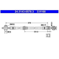 2x Bremsschlauch vorne für VW Tiguan 5N 24347610