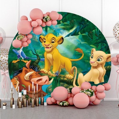 Popular Round Panel Lion King Simba Backdrop Birthday Party Photo background