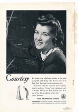 Magazine Ad - 1940 - AT&T / Bell System - Courtesy