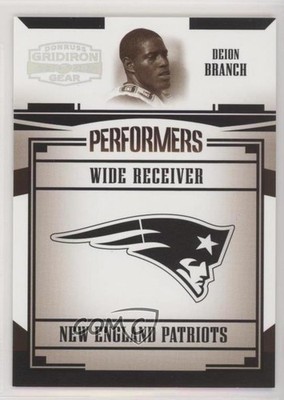 2005 Donruss Gridiron Gear Performers Silver 70/250 Deion Branch #P-9 qw7