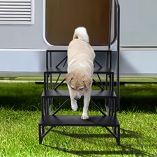 VEVOR Marchepieds pour Camping-cars 4 Marches Escabeau Caravane Charge 199,58 kg