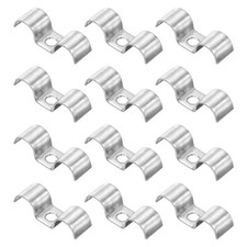 12Pcs Stainless Steel Double Line Clamp 12mm 1/2 Inch Auto Fuel Lines Clips