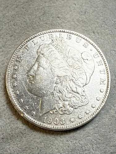 1903-S Morgan Silver Dollar Coin XF / AU Details Cleaned Nice Coin See 7867