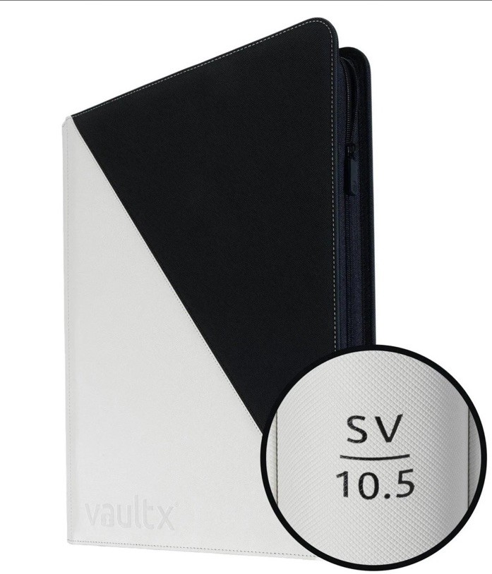 Vault X Exo-Tec Zip Binder XXL SV10.5 16 Pocket Black Bolt White