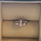 Unbranded Pink And Clear CZ Ring Size 7 Sterling Silver 925 — photo 3