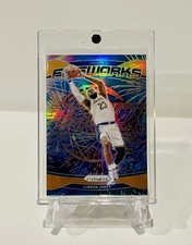 LeBron James 2024-25 Panini Prizm Fireworks /49 Orange Prizm #19