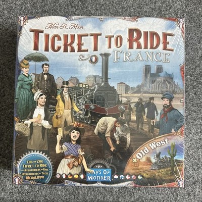 Ticket to Ride board game France + Old West expansion, NEW