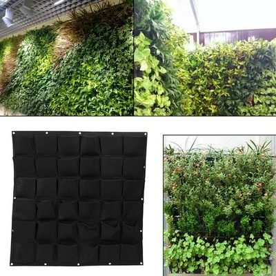 36 Pockets Outdoor Vertical Greening Flower Hanging Wall Garden Plant Grow