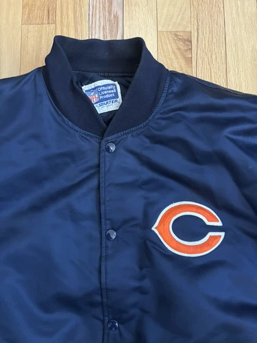 Vintage Chicago Bears Starter Bomber Satin Jacket Coat NFL Men’s Size XXL - Picture 4 of 8