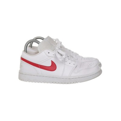 Nike Air Jordan, Sneaker, Größe: 37 1/2, 1 Low, Leder, Weiß/Rot, Damen #ioF