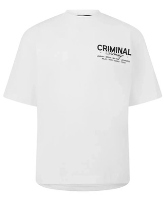 Criminal Damage T-Shirt Herren UK Größe M weiß Next Move Regular Fit UVP 35£