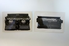 Olivetti Macchina da Scrivere Modello M40 Due Fotografie Anni '40 Prototipo? 
