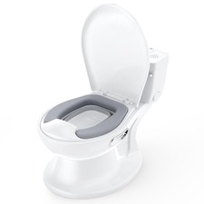 Toddler Baby Potty Training Toilet Realistic Potty Training Toilet w/ Soft Seat