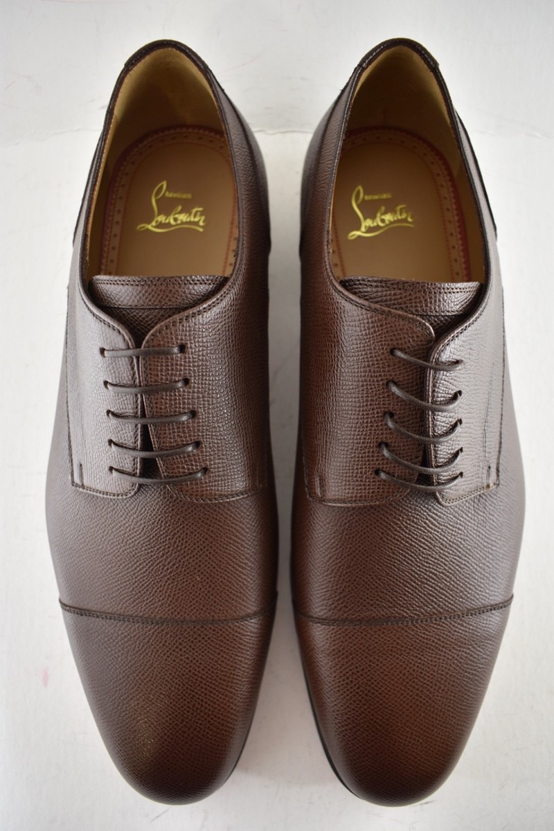 Christian Louboutin Surcity Flat Brown Leather Dress Oxford  display picture 2