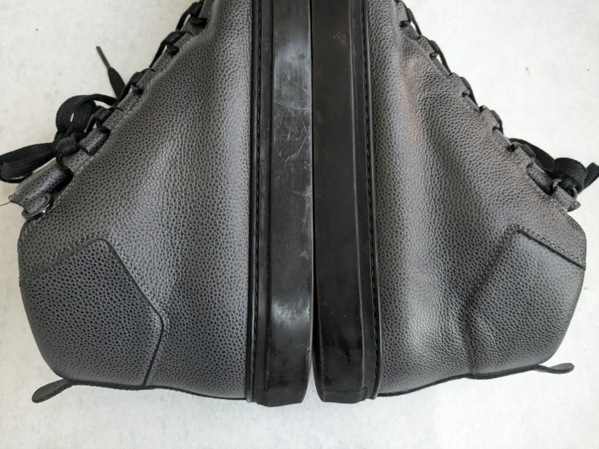 Balenciaga Arena Gray Leather Men 9 42 Leather High Top Sneakers