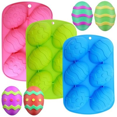 Easter Egg Molds Silicone Egg Shaped Baking Pan Cavities Easter Candy