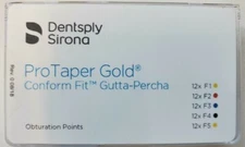Protaper Gold F1-F5 Assorted Gutta Percha Points Dentsply Tulsa Box of 60