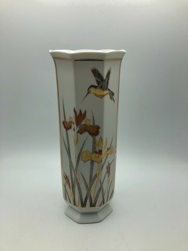 Hummingbirds Vase Golden Nectar Jamestown China Japan Vintage 10.5" Tall - Picture 11 of 12