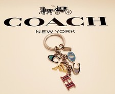 NWT COACH SILVER METAL KEY RING WITH COACH SPELLED OUT BY LETTER - 62741