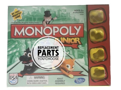 Monopoly Junior Jr 2013 Replacement Pieces - You Pick!!