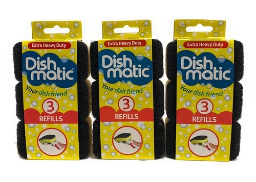 Dish Matic Spülschwamm Nachfüllpack für Spender Auswahl Grün Schwarz Weiß - Bild 2 von 4