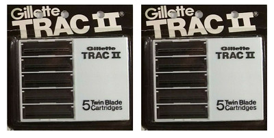 Gillette Trac II Razor Blade Refill Cartridges, 10 Count (Unboxed) | eBay