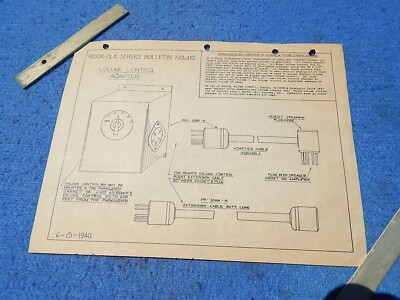 1940 Rock-ola Service Bulletin 410 - Rock-ola Music Equipment - original