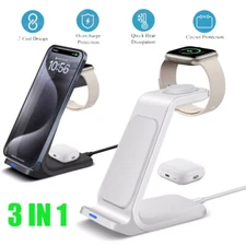 Wireless Charger Dock Charging Station 3 in 1 For Apple Watch iPhone 16 15 14 13