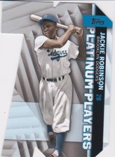 JACKIE ROBINSON Die-Cut PLATINUM PLAYERS Baseball Card Topps BROOKLYN DODGERS