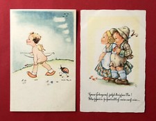 2 x Künstler AK 1942 Kinder Engel Amor   ( 6...
