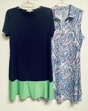 Lot Of 2 Casual Stretch Dresses - Women s Size Large