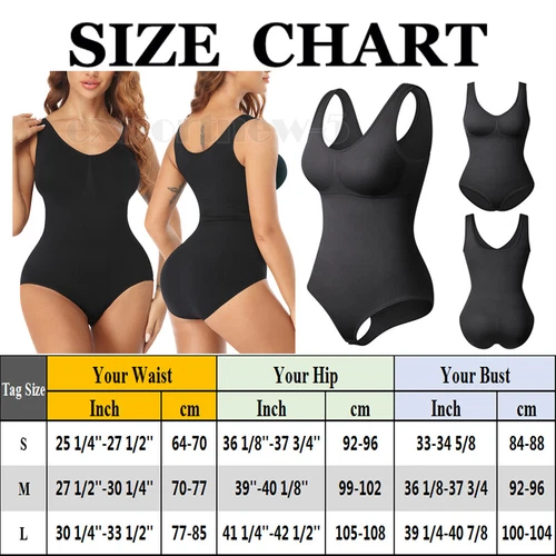 Shapewear Body Tank Tops Damen Bauchkontrolle Taille Trainer Ganzkörper Shaper - Bild 21 von 41