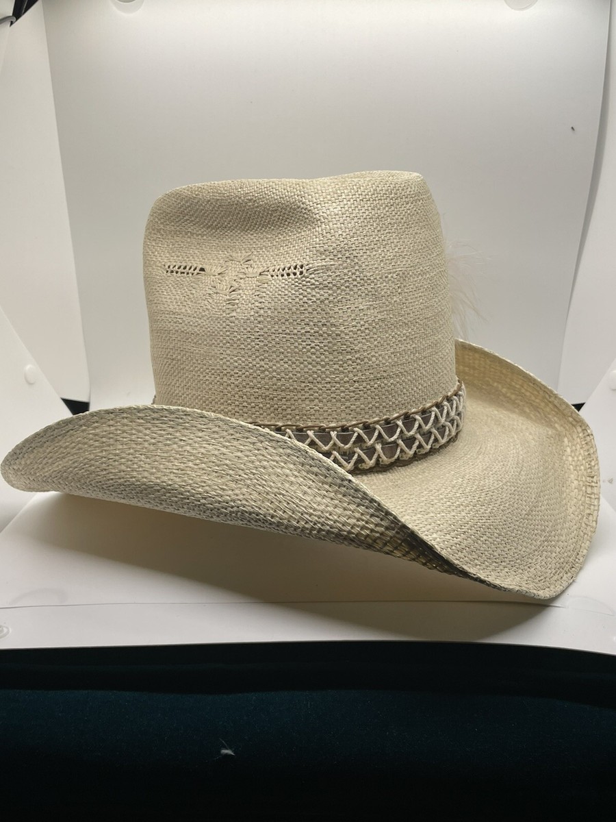 Unisex Stetson Vintage Roadrunner Straw Hat size 6 3/4 | eBay