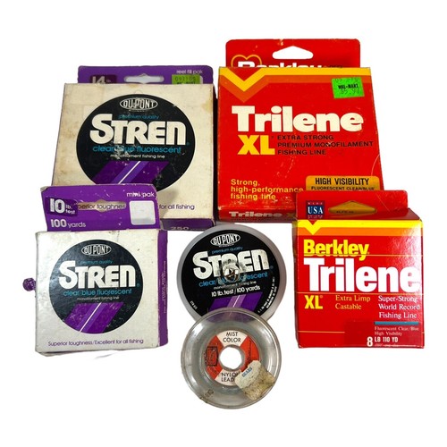 Vintage Lot Of 6 Fishing Line Siren & Trilene XL 10lb New In box + Used