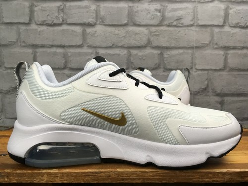 NIKE MENS AIR 200 WHITE BLACK GOLD 