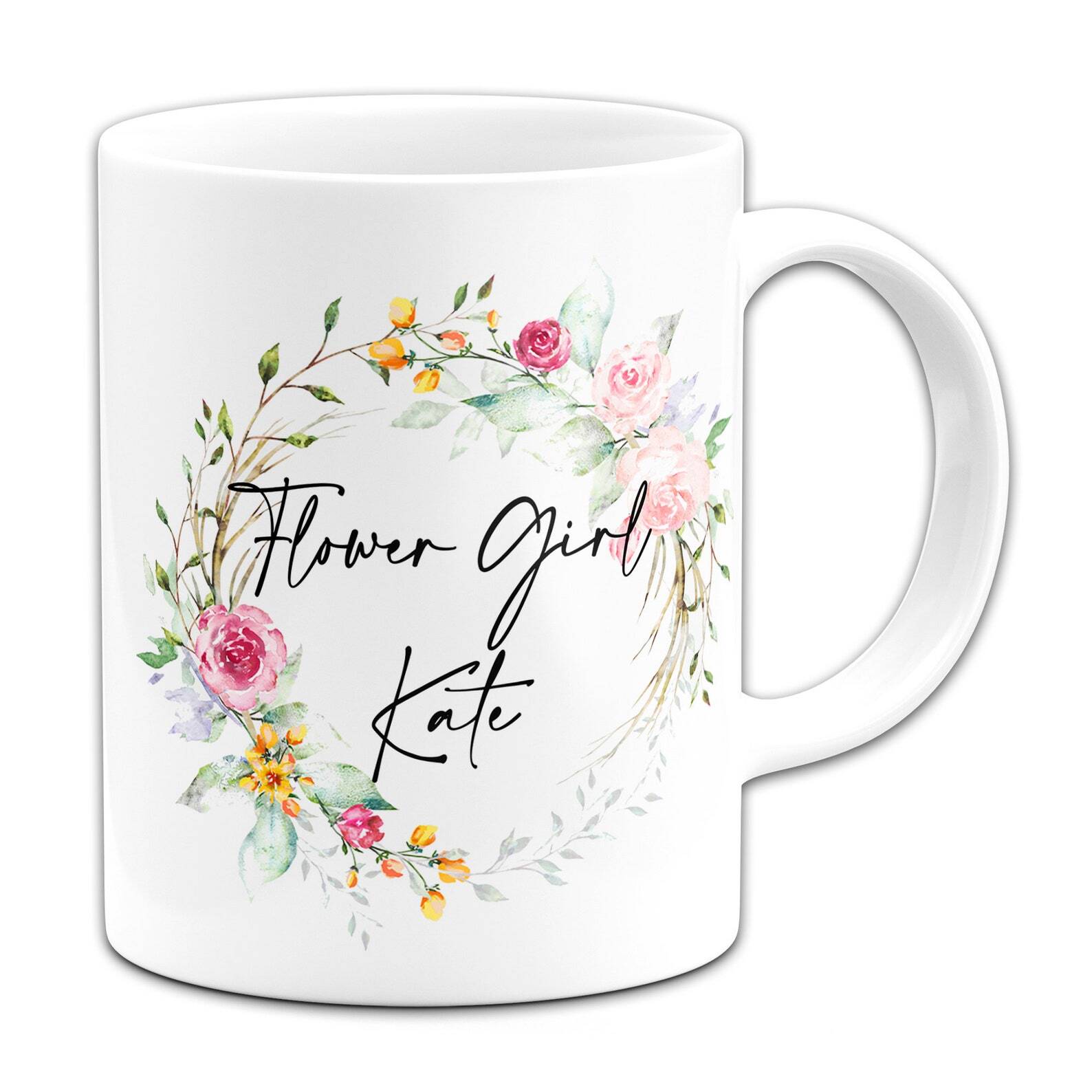Personalised Floral Flower Girl Novelty Gift Mug Coffee Mug Gift Mug Tea Cup