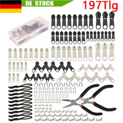 MARKENLOS 85-197 Reißverschluss Reparatur Set Metall Zipper Fixer Kopf Repair Ersatz Zange