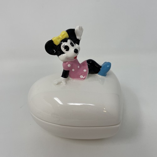 Vintage Minnie Mouse Schmuckschatulle Herz Schmuckschatulle Disney Japan ca. 70er Jahre - Bild 5 von 20