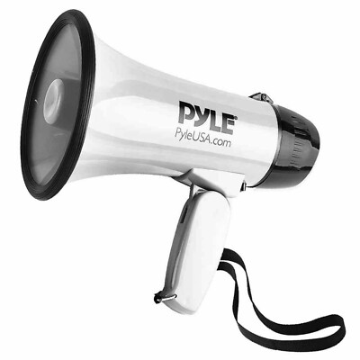 Compact Portable Megaphone Speaker w/ Siren Alarm Mode/Adjustable Volume