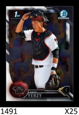 1-2016 BOWMAN CHROME DRAFT ANDY YERZY D'BACKS QTY