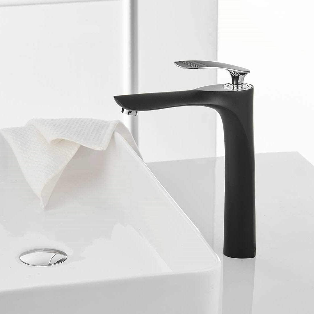 Leekayer Waterfall Bathroom Sink Faucet - Single Handle, 1-Hole Mount, White & Chrome Finish - View #4