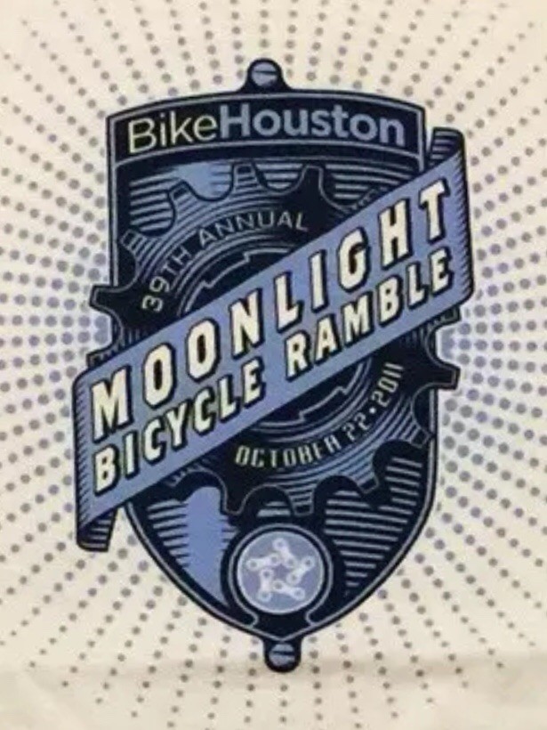 Moonlight Bicycle Bike Ramble Riding Cycling Graphic Art TShirt 2011