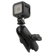RAM Double Socket Arm with Action Camera Adapter and 1" Ball Fits GoPro and More