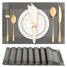 Placemats For Dining Table Set Of 8 Waterproof Woven Place Mats For Kitchen Tabl