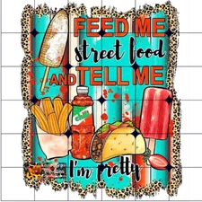 Sublimation Print Street Food Ready to Press Heat Transfer