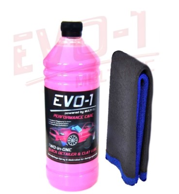 Set EVO-1 CLAY BAR TOWEL LUBE Quick Detailer Reinigungsknete Microfasertuch
