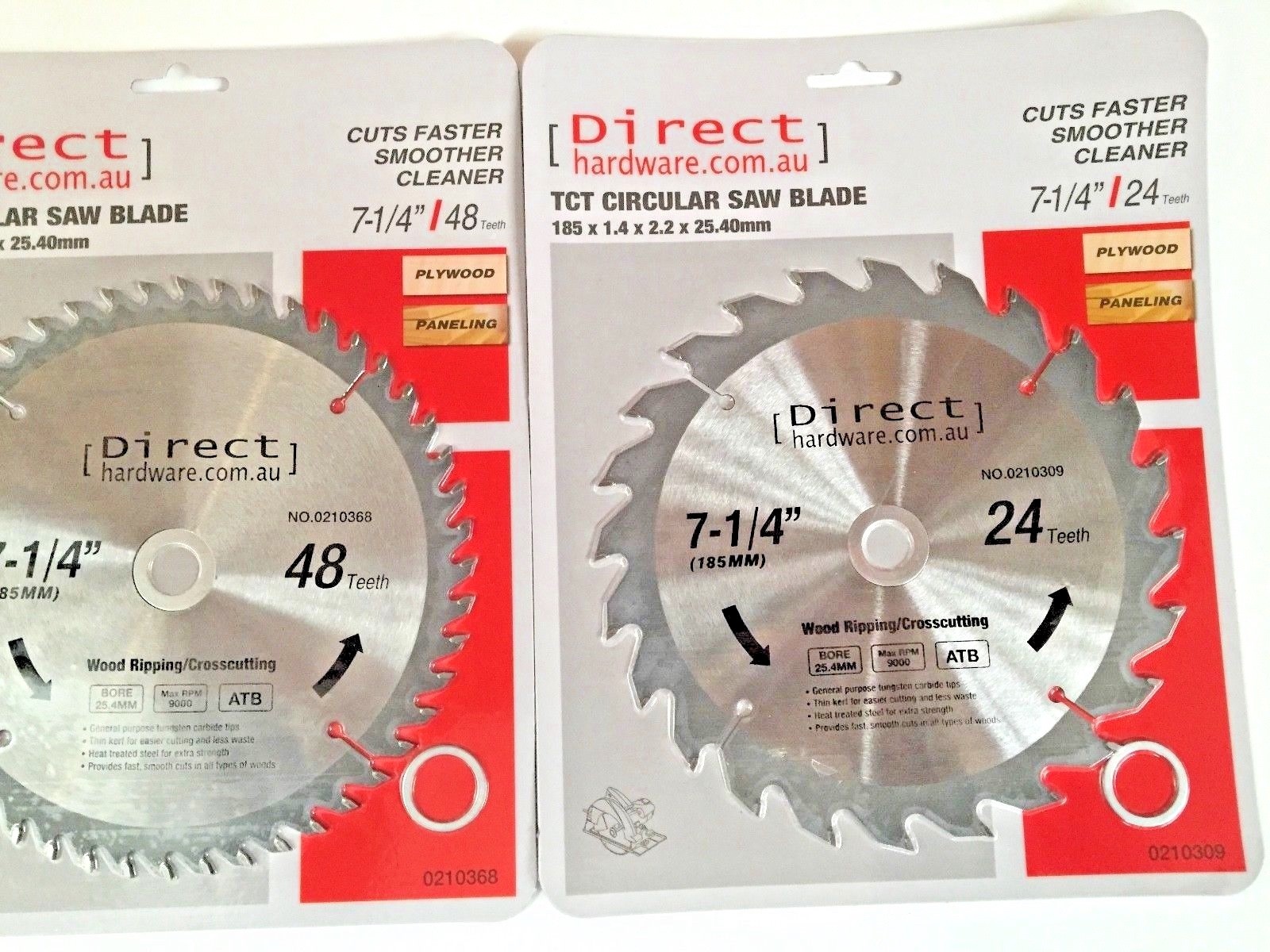 3PC - 185mm Circular Saw Blades 16T 24T 48T Teeth - Multi Pack ...
